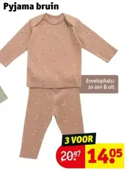 Kruidvat Pyjama bruin aanbieding
