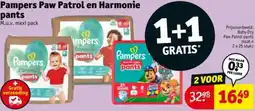 Kruidvat Pampers Paw Patrol en Harmonie pants aanbieding