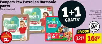 Kruidvat Pampers Paw Patrol en Harmonie pants aanbieding