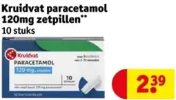 Kruidvat Kruidvat paracetamol 120mg zetpillen aanbieding
