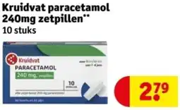 Kruidvat Kruidvat paracetamol 240mg zetpillen aanbieding