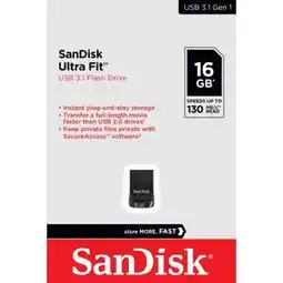 Conrad SanDisk Cruzer Ultra Fit USB-stick 16 GB Zwart SDCZ430-016G-G46 USB-A 3.2 Gen 1 aanbieding