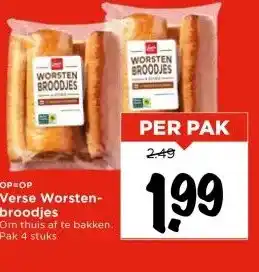 Vomar Voordeelmarkt Verse Worsten- broodjes aanbieding