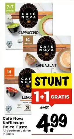 Vomar Voordeelmarkt Café Nova Koffiecups Dolce Gusto aanbieding