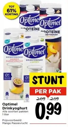Vomar Voordeelmarkt Optimel Drinkyoghurt aanbieding
