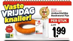 Vomar Voordeelmarkt Ambachtelijke Rookworst Fijn aanbieding