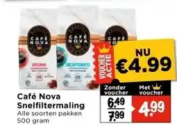 Vomar Voordeelmarkt Café Nova Snelfiltermaling aanbieding