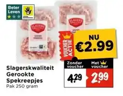 Vomar Voordeelmarkt Slagerskwaliteit Gerookte Spekreepjes aanbieding