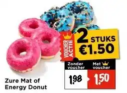 Vomar Voordeelmarkt Zure Mat of Energy Donut aanbieding