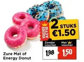 Vomar Voordeelmarkt Zure Mat of Energy Donut aanbieding
