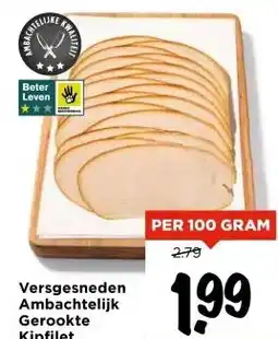 Vomar Voordeelmarkt Versgesneden Ambachtelijk Gerookte Kipfilet aanbieding