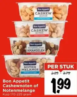 Vomar Voordeelmarkt Bon Appetit Cashewnoten of Notenmelange aanbieding