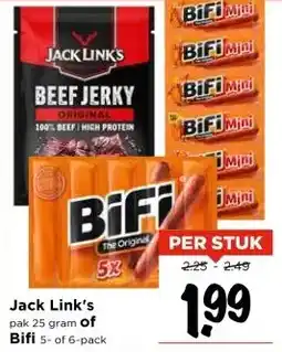 Vomar Voordeelmarkt Jack Link's of Bifi aanbieding