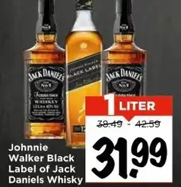 Vomar Voordeelmarkt Johnnie Walker Black Label of Jack Daniels Whisky aanbieding