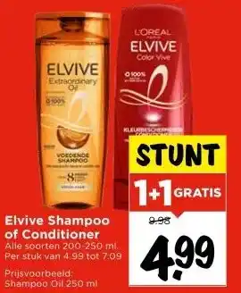 Vomar Voordeelmarkt Elvive Shampoo of Conditioner aanbieding