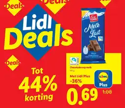 Lidl Chocoladereep melk aanbieding