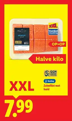 Lidl Zalmfilet met huid aanbieding