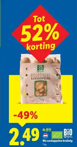 Lidl Bio aardappelen kruimig aanbieding