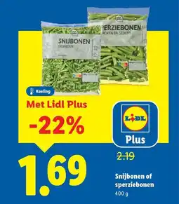 Lidl Snijbonen of sperziebonen aanbieding