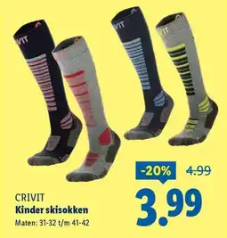 Lidl Crivit kinder skisokken aanbieding