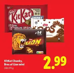 Lidl KitKat Chunky Bros of Lion mini aanbieding