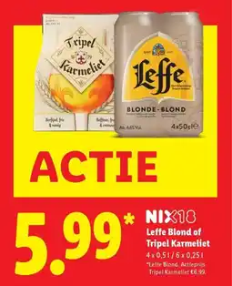 Lidl Leffe blond of tripel karmeliet aanbieding