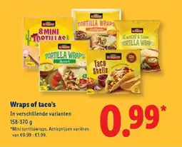 Lidl Wraps of taco's aanbieding