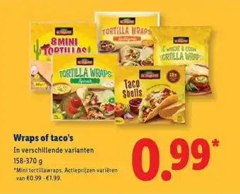 Lidl Wraps of taco's aanbieding