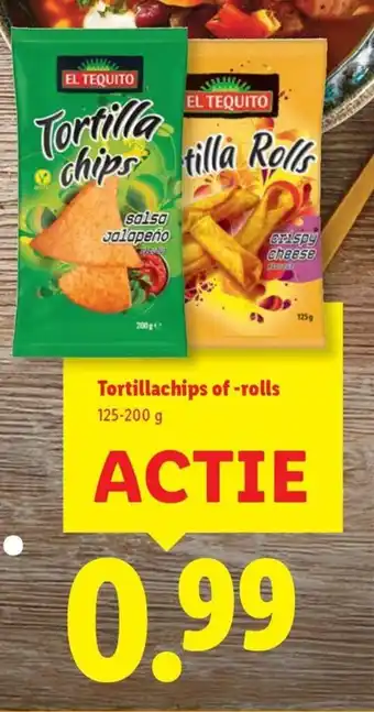 Lidl Tortillachips of rolls aanbieding