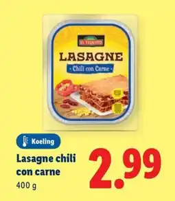 Lidl Lasagne chili con carne aanbieding