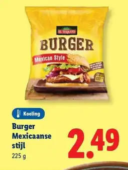 Lidl Burger mexicaanse stijl aanbieding