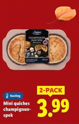 Lidl Mini quiches champignon spek aanbieding