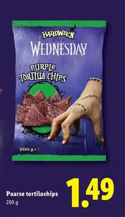 Lidl Paarse tortilachips aanbieding
