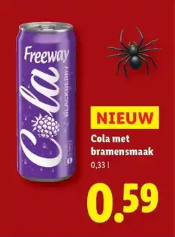 Lidl Cola met bramensmaak aanbieding