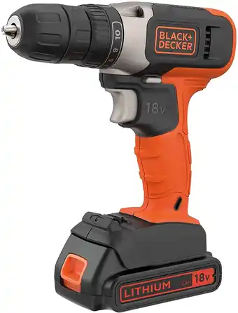Amazon Black+Decker BCD001C1-QW boormachine, 18 V aanbieding