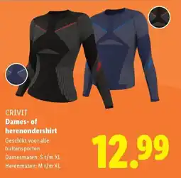 Lidl Crivit dames of herenondershirt aanbieding