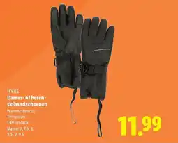 Lidl Hyxe dames of heren skihandschoenen aanbieding