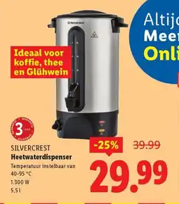 Lidl SILVERCREST Heetwaterdispenser aanbieding