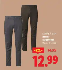 Lidl Esmara men heren cargobroek aanbieding