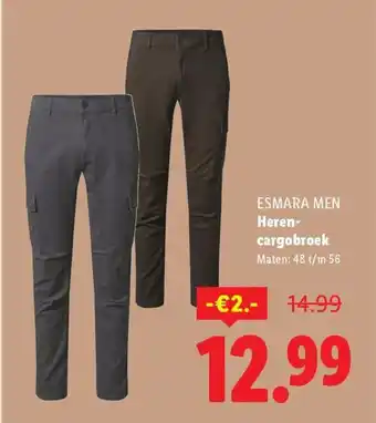 Lidl Esmara men heren cargobroek aanbieding