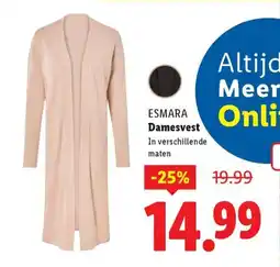 Lidl Esmara damesvest aanbieding