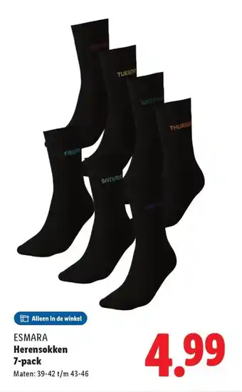 Lidl Esmara herensokken aanbieding