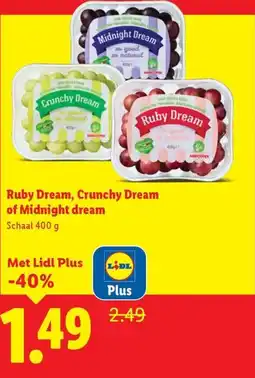 Lidl Ruby dream crunchy dream of midnight dream aanbieding