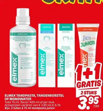 Dekamarkt Elmex tandpasta tandenborstel of mondwater aanbieding