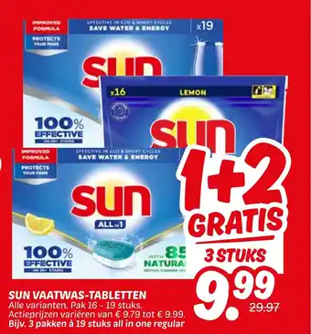Dekamarkt Sun vaatwas-tabletten aanbieding