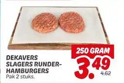 Dekamarkt Dekavers slagers runder hamburgers aanbieding