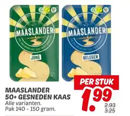 Dekamarkt Maaslander 50+ gesneden kaas aanbieding