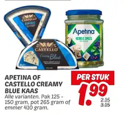 Dekamarkt Apetina of castello creamy blue kaas aanbieding