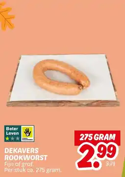 Dekamarkt Dekavers rookworst aanbieding