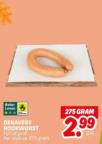 Dekamarkt Dekavers rookworst aanbieding